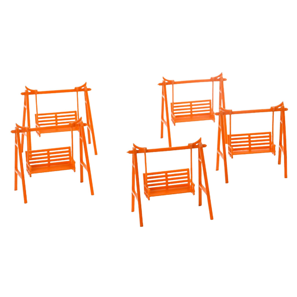 5pcs Plastic Swing Chair Furniture Miniature 1:75 OO Scale For Street &Train