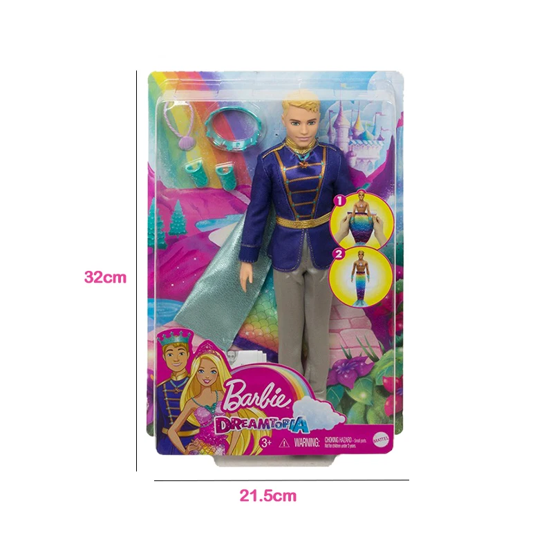 Fascinerend vrede Portaal Original Barbie Dreamtopia Ken Dolls 2 in 1 Prince To Mermaid Fashion Doll  Accessories Toys for Girls Fairytale Dressup Juguetes|Dolls| - AliExpress