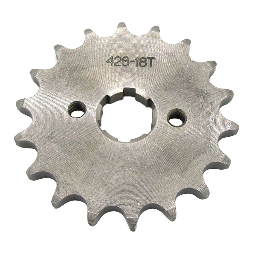 428-18T 20mm Front Sprocket for Motorcycle ATV Dirtbike - Silver
