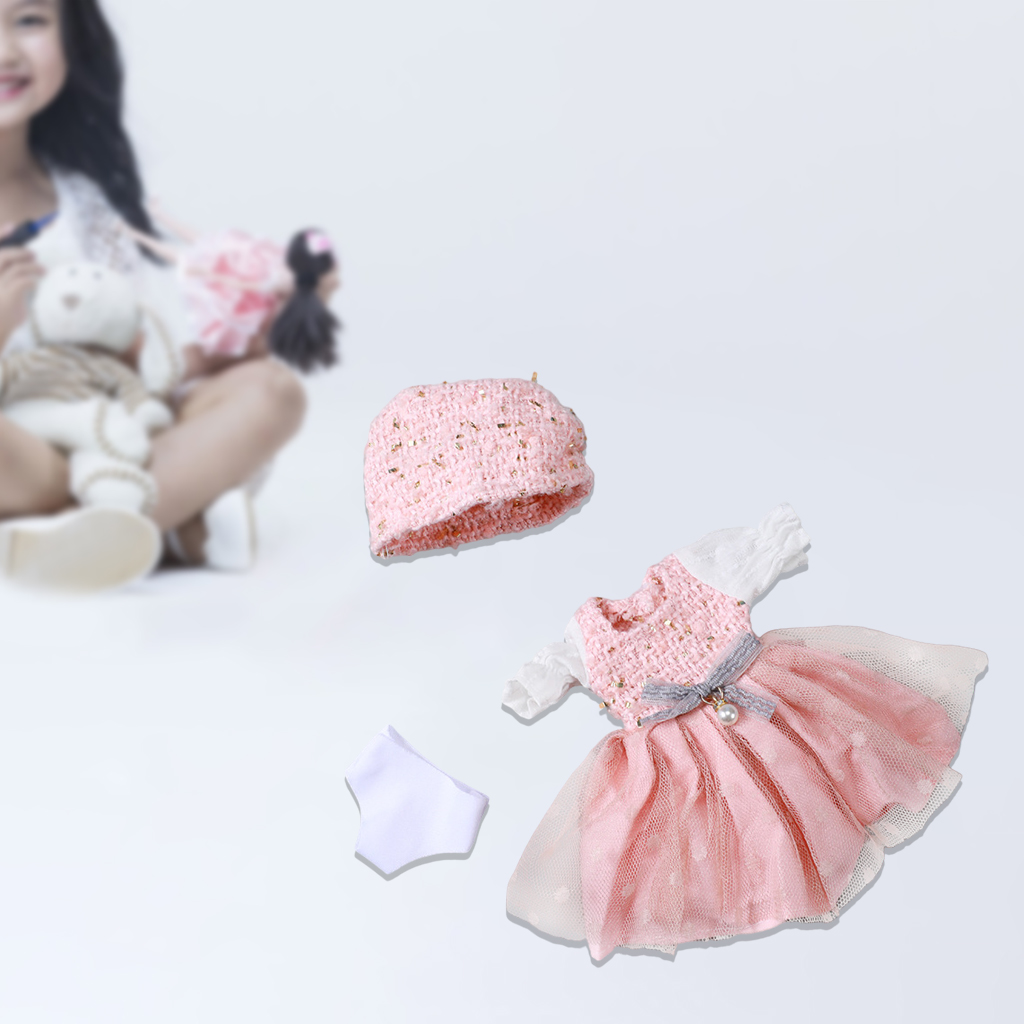 Adorable 12in Girl Doll Dress Clothes 1/6 BJD Baby Doll Matching Outfits DIY