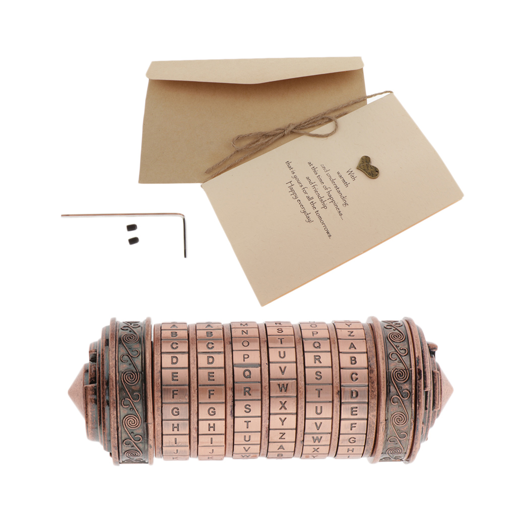 Da Vinci Lock Code with Gift Box Annversary Gift Letter Escape Password Props