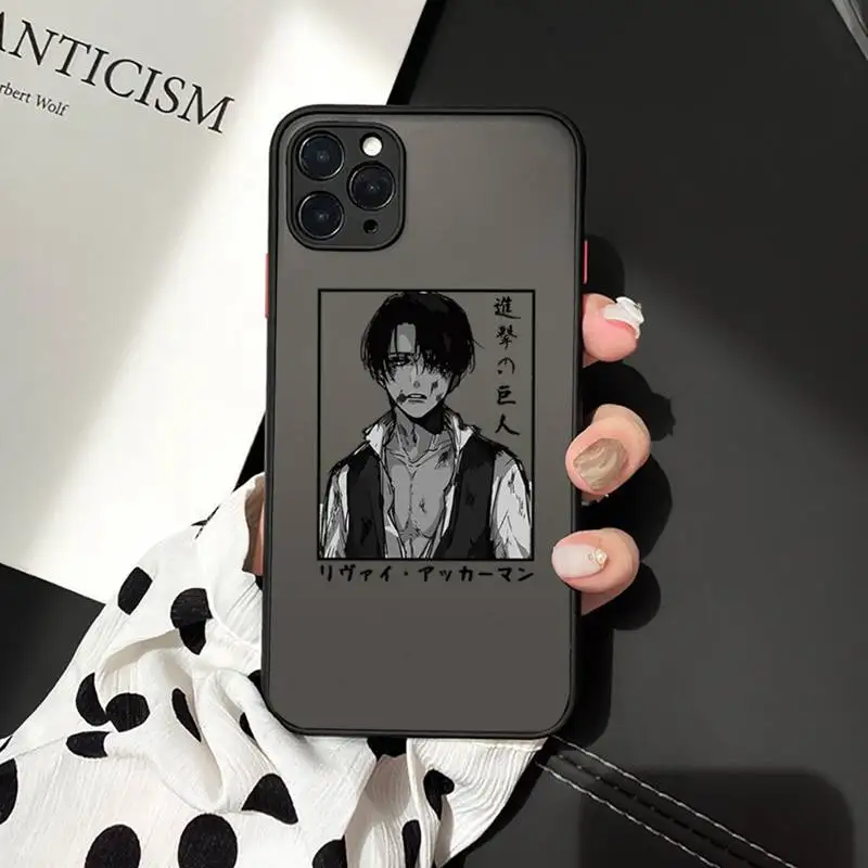 iphone 13 pro max cover Attack On Titan Japanese Anime Phone Cases matte transparent  For iphone 7 8 11 12 13 plus mini x xs xr pro max cover apple 13 pro max case