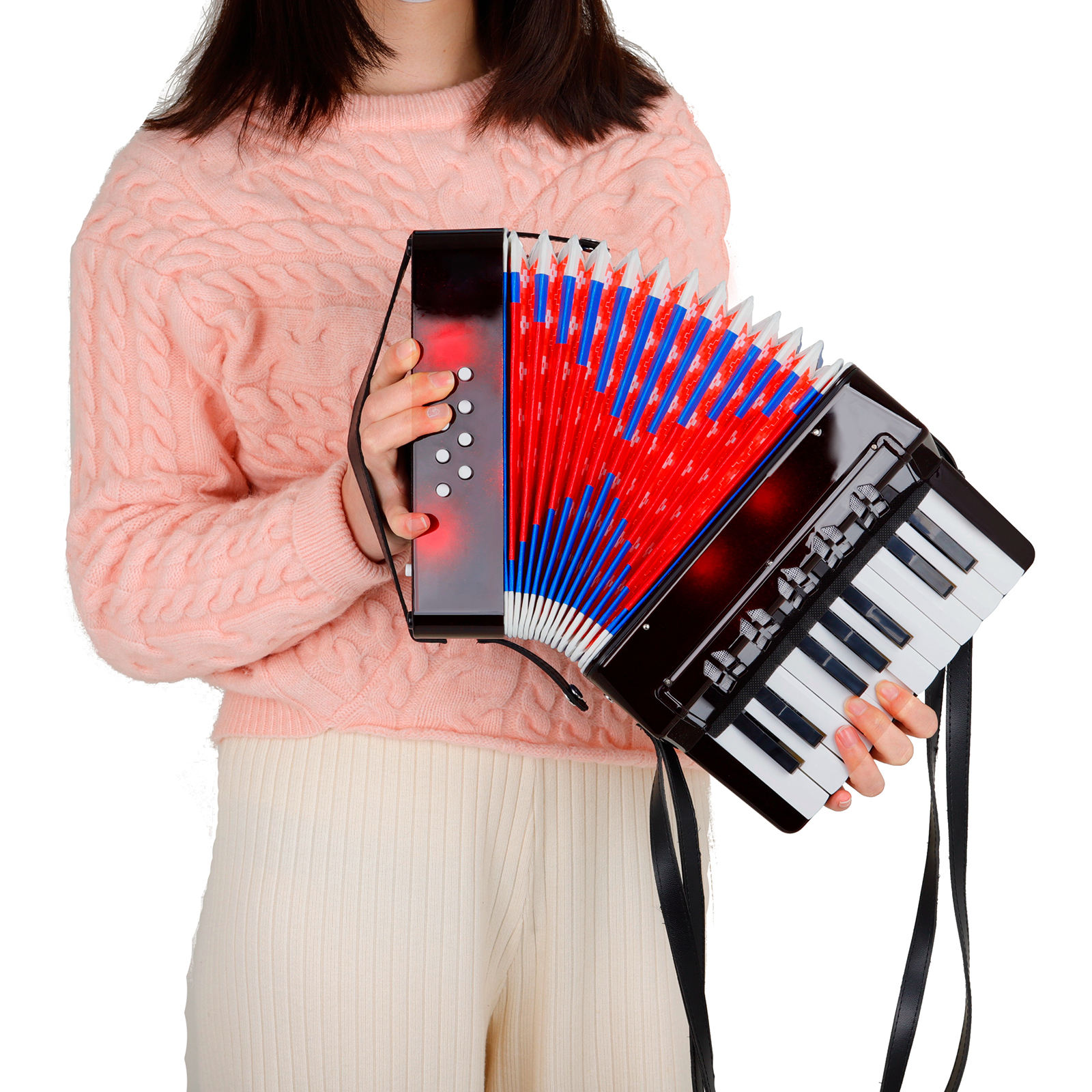 Small Accordion Children's Musical Instrument Toy for Beginner Students