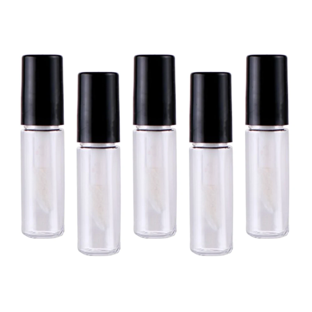 Pack of 5 Empty Lip Gloss Tubes Travel Refillable 2ml Lip Tint Mascara Vials