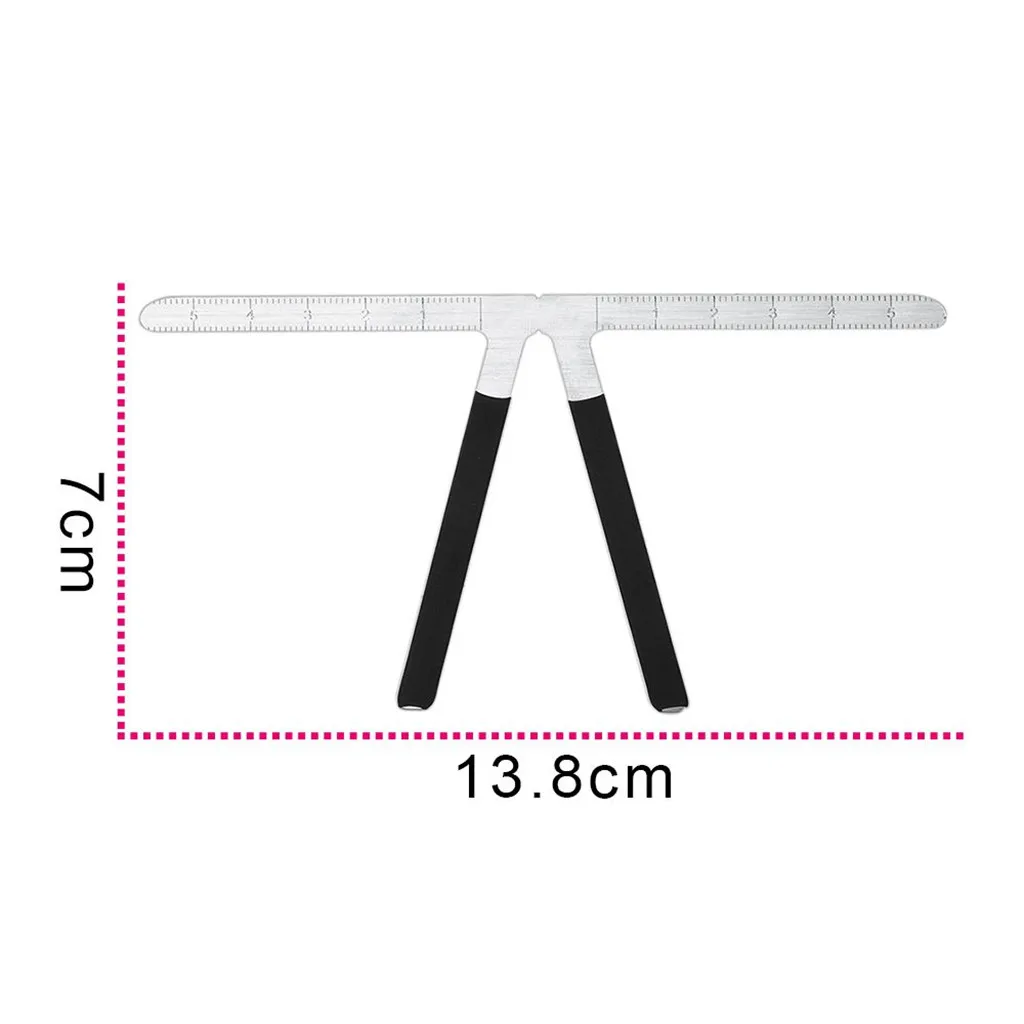 Three-Point Positioning Permanent Makeup Tool Eyebrow Caliper Stencil Ruler