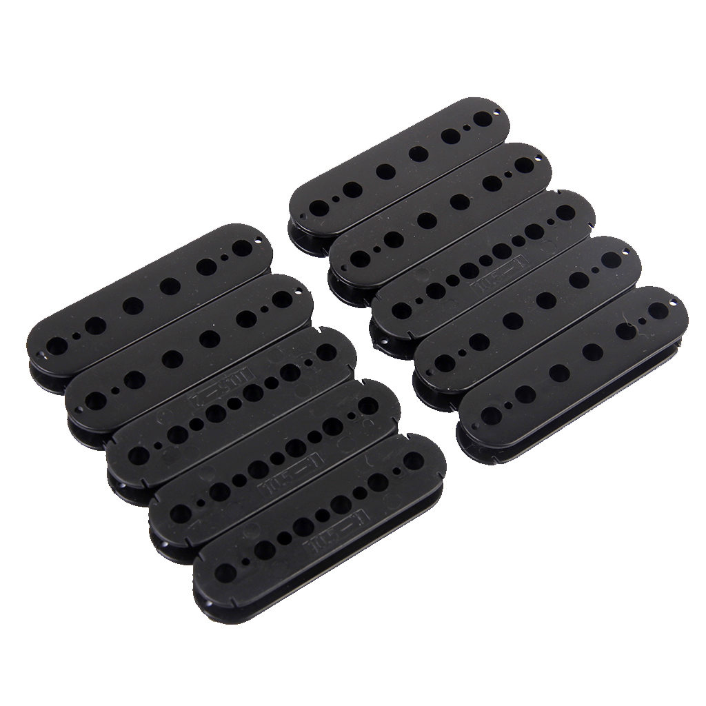 10 pcs ABS Humbucker Screw Side Guitar Pickup Bobbin Black 52mm Hole Spacing