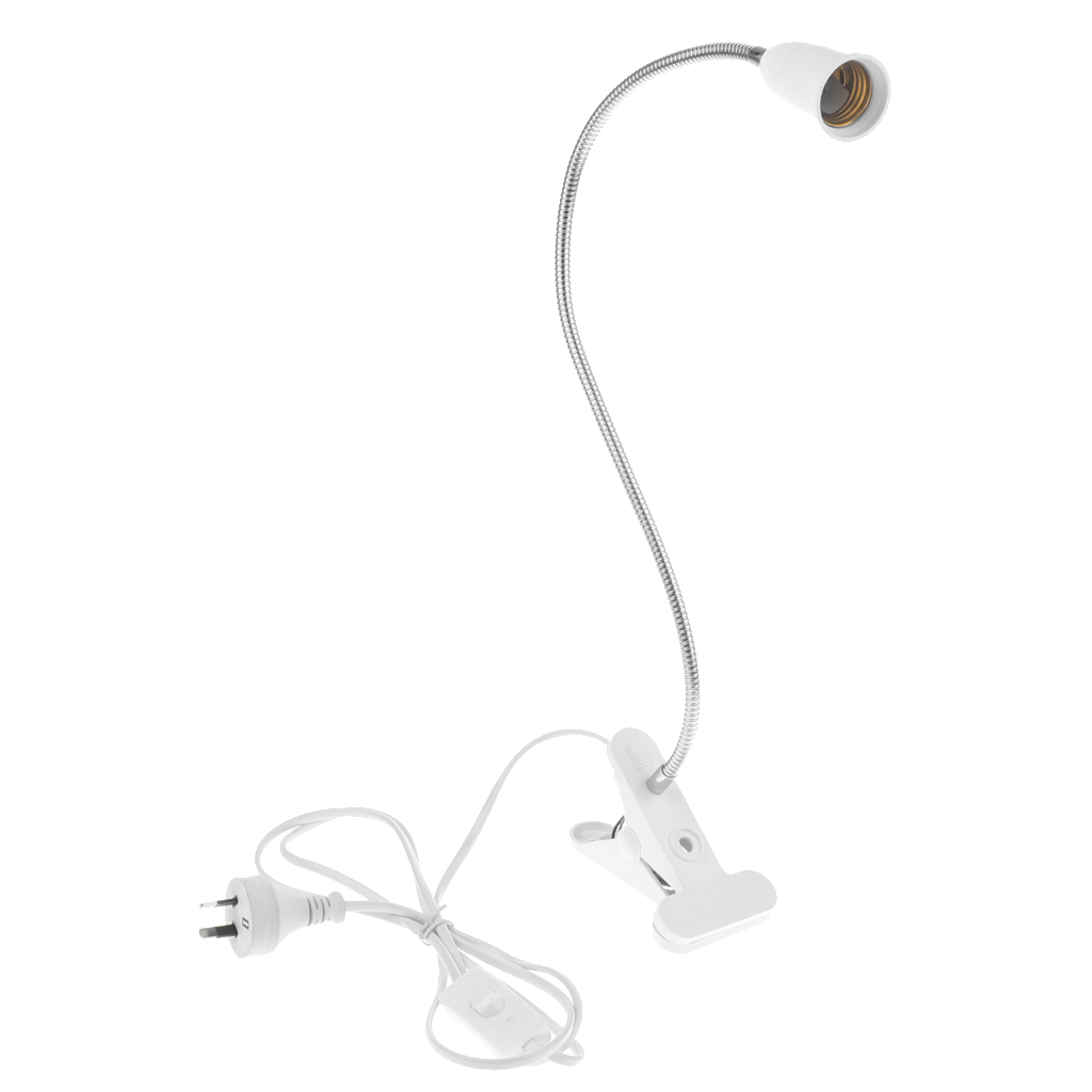 E27 Flexiable Light Holder Socket Simple Switch Design Clip Lamp with Touch Control AU Plug