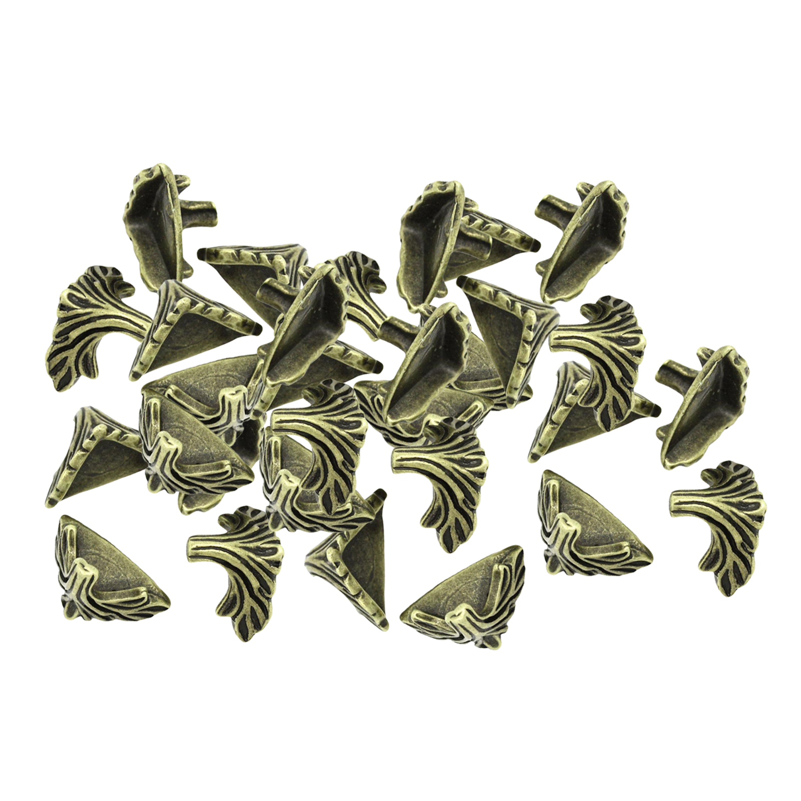 30Pcs Antique Bronze Metal Box Corner Angle Brace for Wood Chest Trunk Box