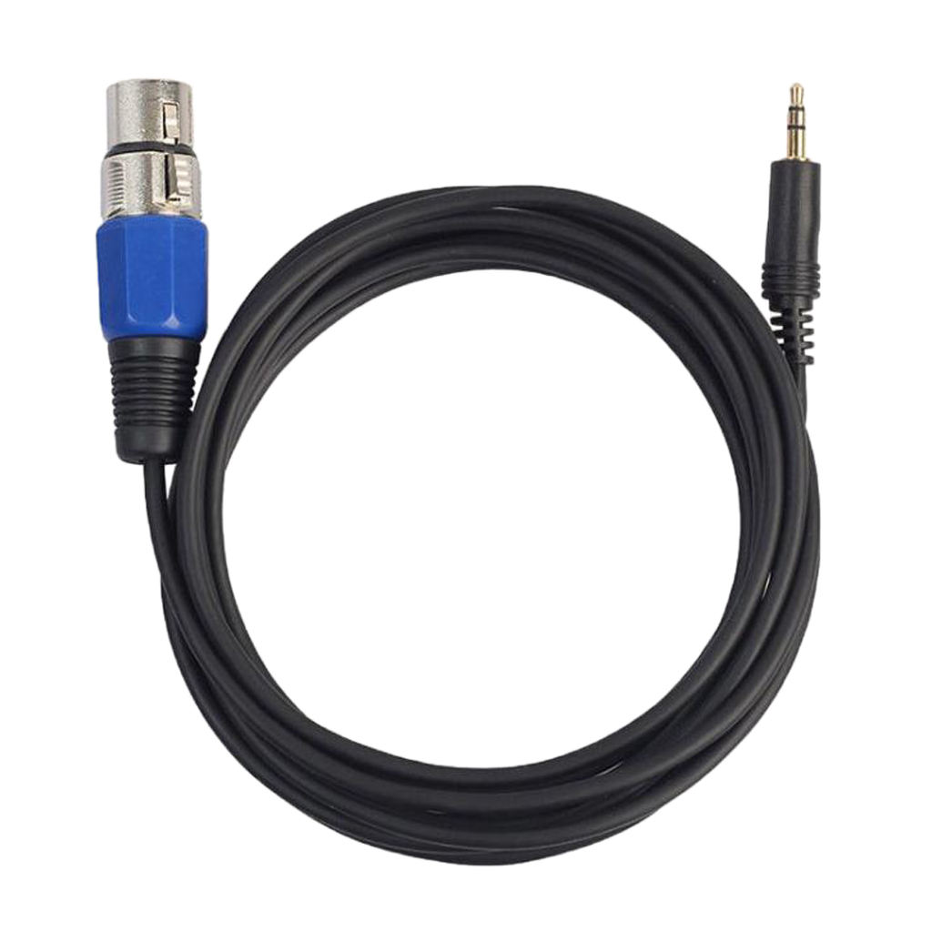3.5 Mm Male Plug to 3-Pin XLR Female Audio Cable Blue Head 1.5 M for Mixer