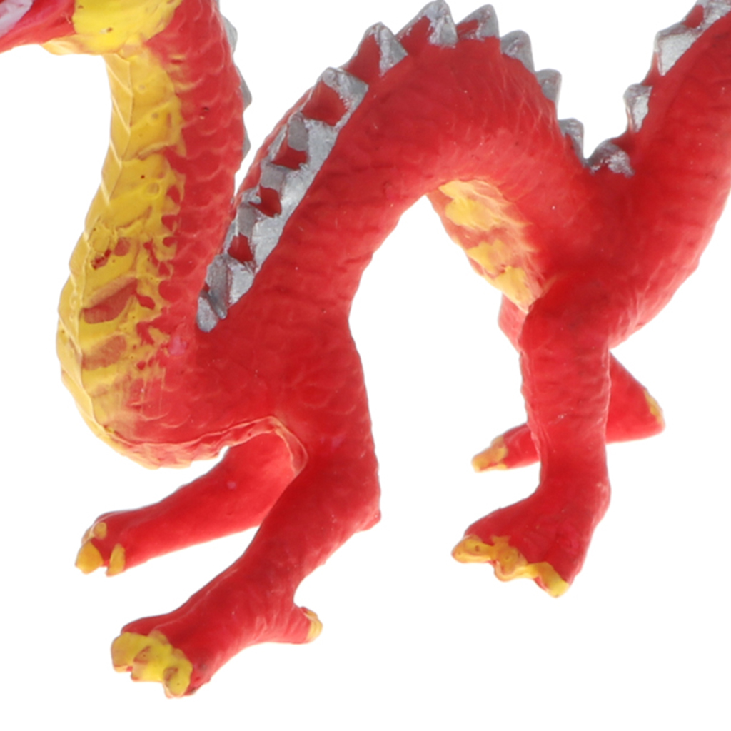 Baby Realistic Chinese Ancient Red Dragon Action Figure Toy Animals Statues Models Kids Educational Cognitive Toy Home Decor