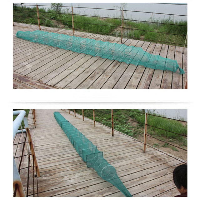 Foldable Eel Mesh Net Crab Crayfish Lobster Catcher Shrimp Prawn