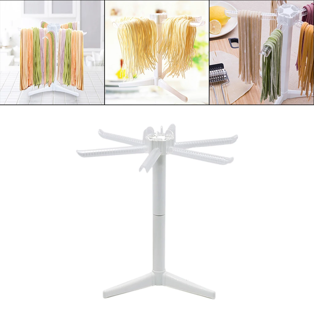 Foldable Pasta Drying Rack -Spaghetti Noodle Dryer Stand for Noodles, Spaghetti Dryer, Pasta Dryer with 5 Bar Handles