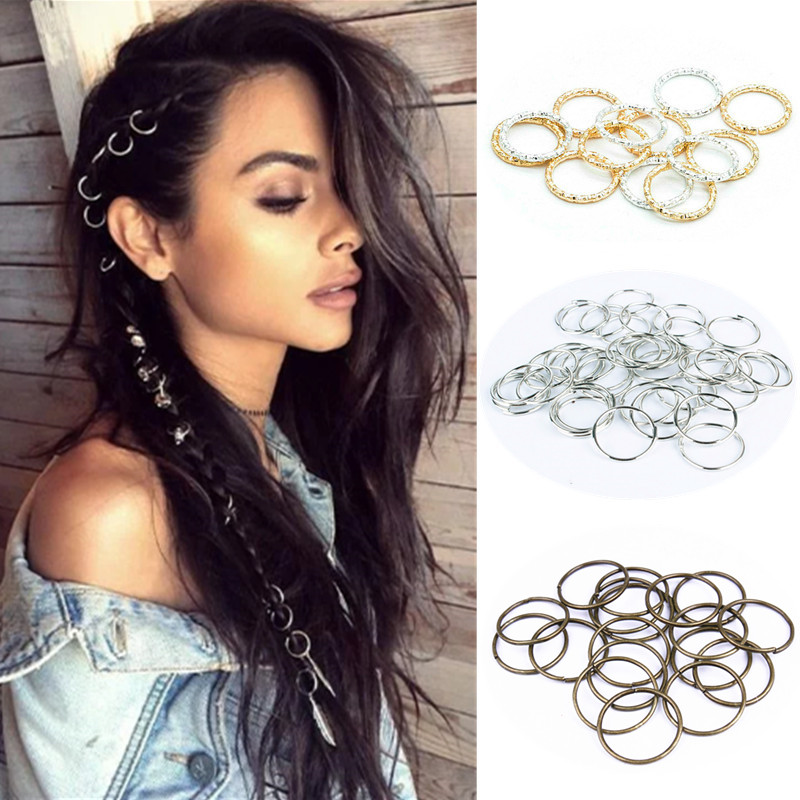 Cuentas doradas y plateadas para trenzas, accesorios para el cabello de 8  18mm, herramientas de peinado, ganchillo trenzado de 8 12mm, 50 200  piezas|Trenzadoras| - AliExpress