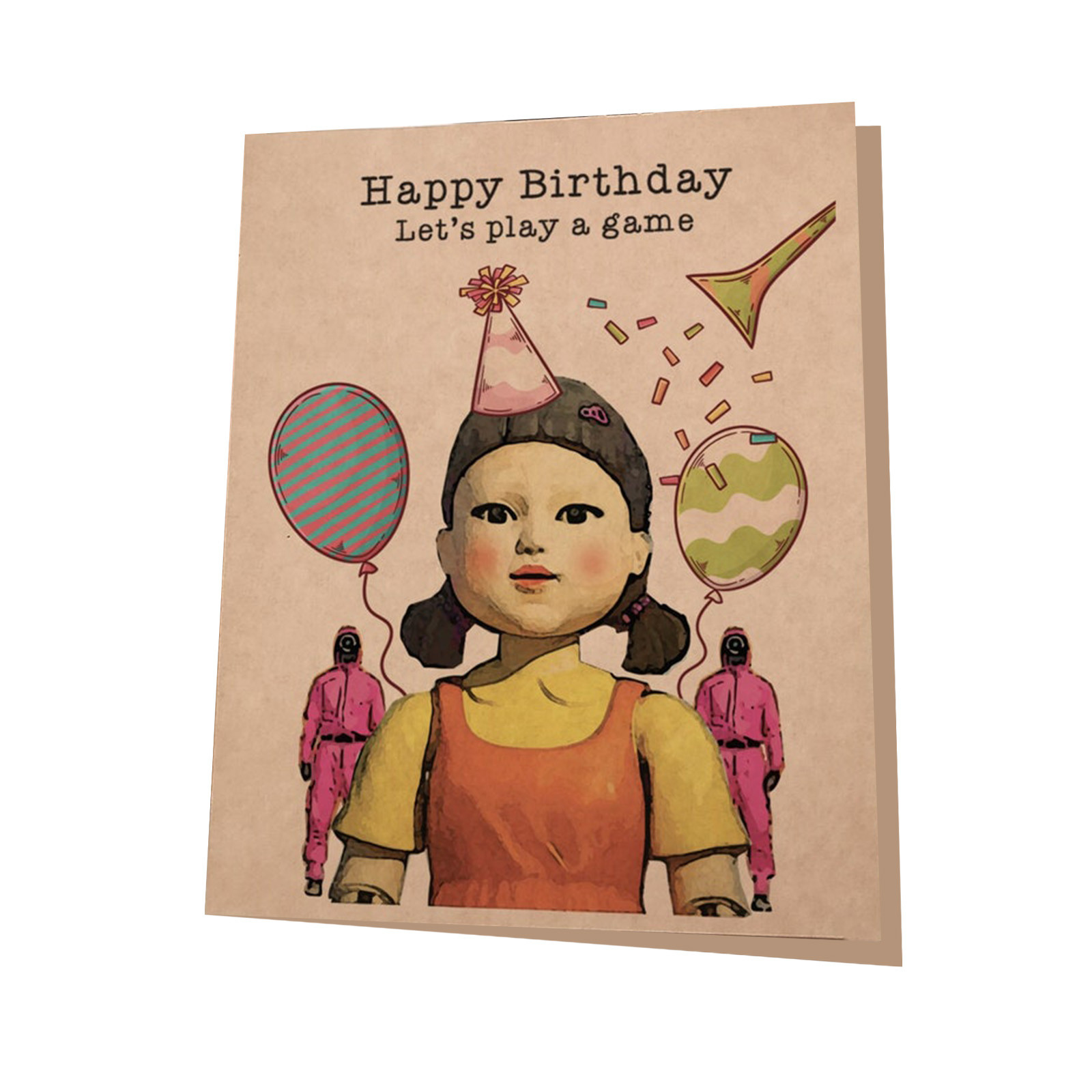 Squid Game Card Kiding Game Happy Birthday Card Invitation Thank You Greeting  Cards Party Cosplay Role Play The Game Of Squid|Party DIY Decorations| -  AliExpress