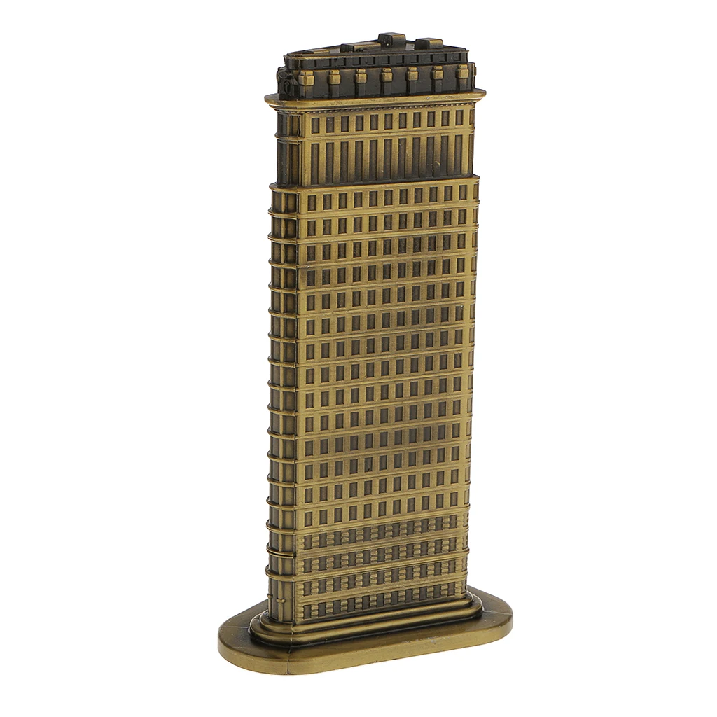 18cm Bronze Flatiron Building Model Building Model 3D Model Kit Christmas Gifts