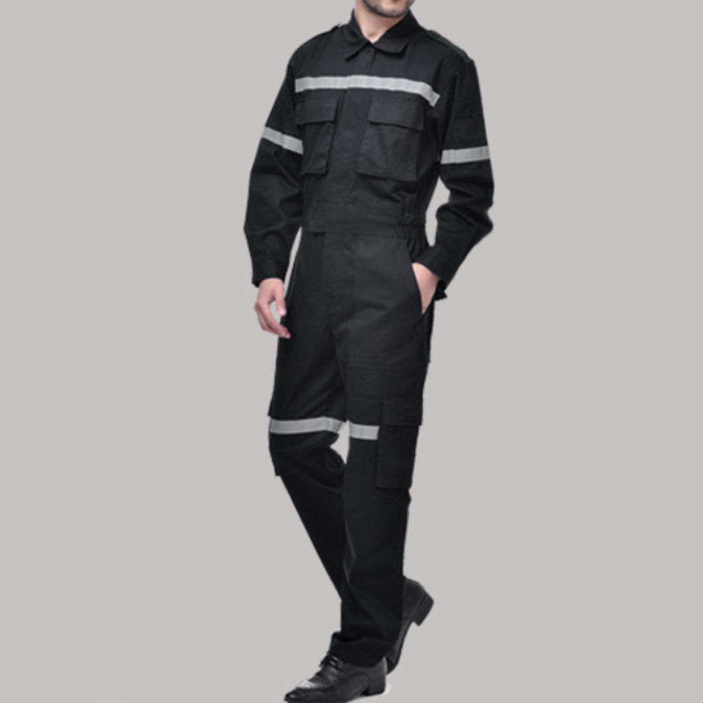 Overall Boilersuit Coverall Workwear Boiler Suit w/ Reflective Strip S-XXXL