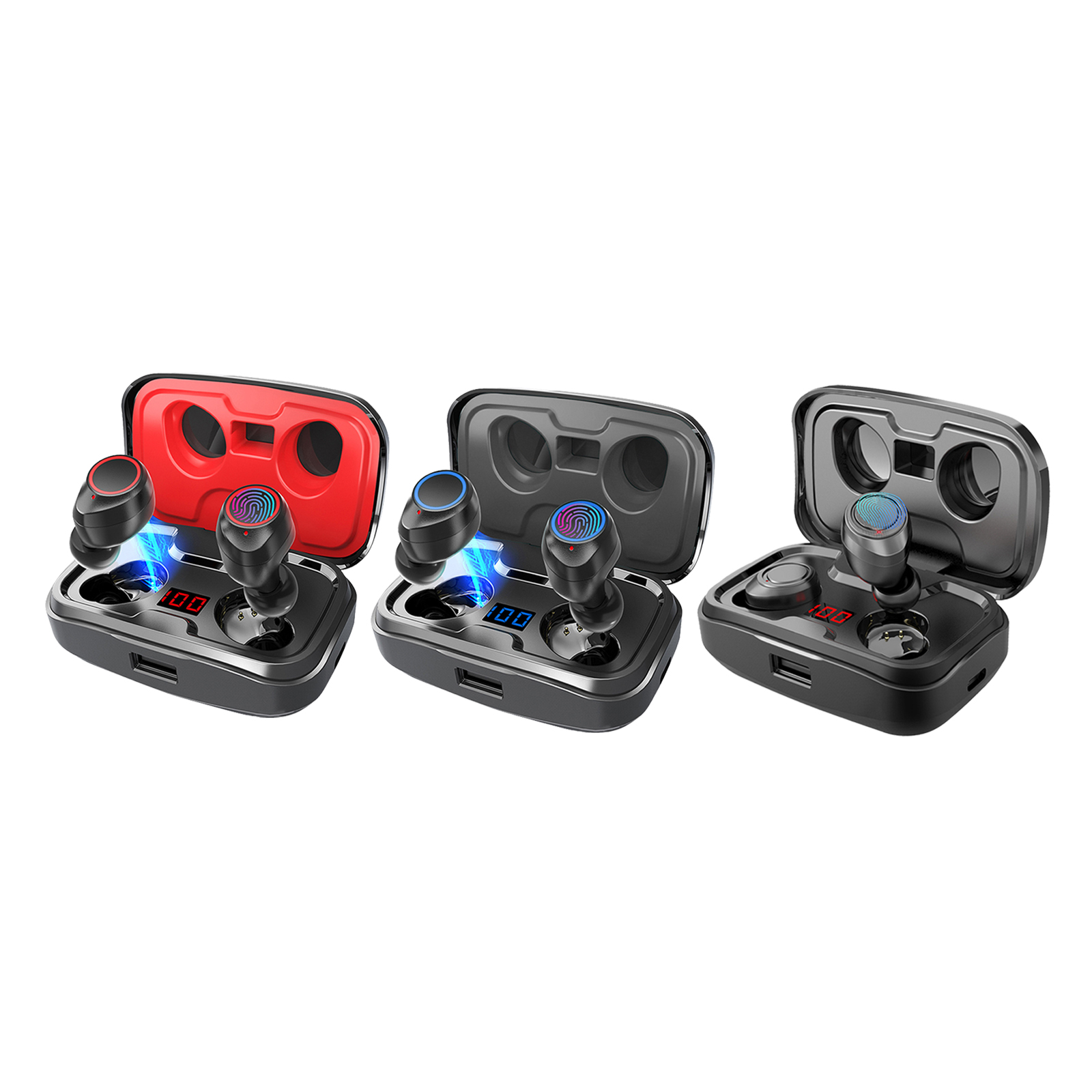 Waterproof Bluetooth TWS Earbuds Headphone Headsets Earphones 3500mAh w/Mic