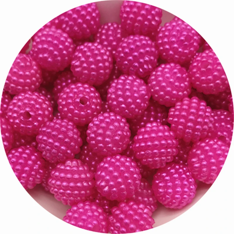 10mm 12mm Acrylic Bayberry Beads Round Shape Loose Spacer Beads For Jewelry Making DIY Charms Bracelet Necklace Accessories