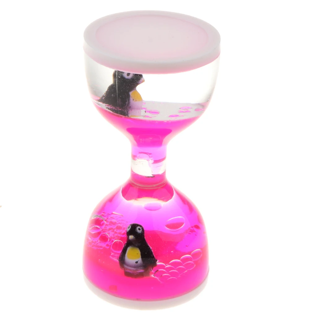 Dolphin Liquid Motion Bubbler Timers, Oil Hourglass Sensory Relaxation Toy Visual Bubble for Office & Desk Decor Xmas Gifts