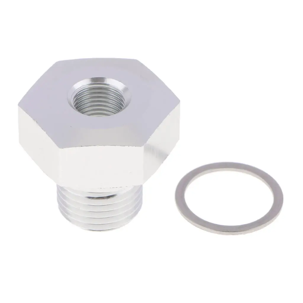 Replacement Turbocharger Sensor Adapter Oil Water Boost Temp M16x1.5 to 1/8 NPT Aluminum Alloy