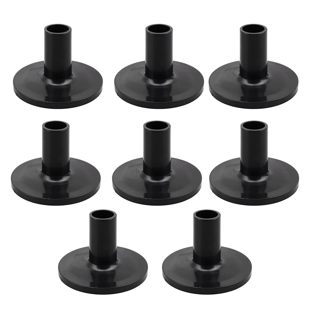 8pcs Long Cymbal Sleeves with Flange Base for Drum Set Percussion Instrument Parts Accessories