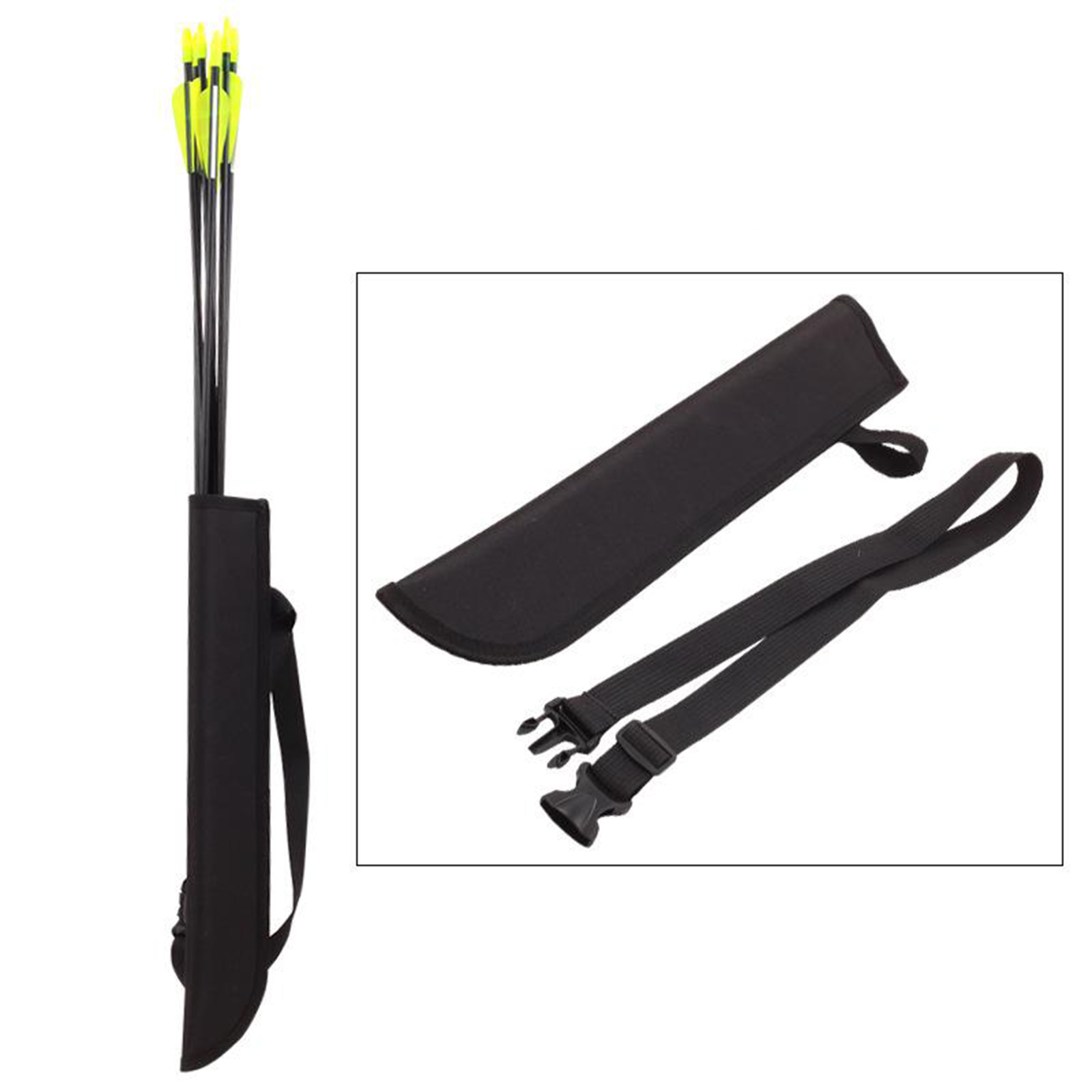 Archery Arrow Quiver Bow Holder with Belt Adjustable Back Waist Shoulder Bag