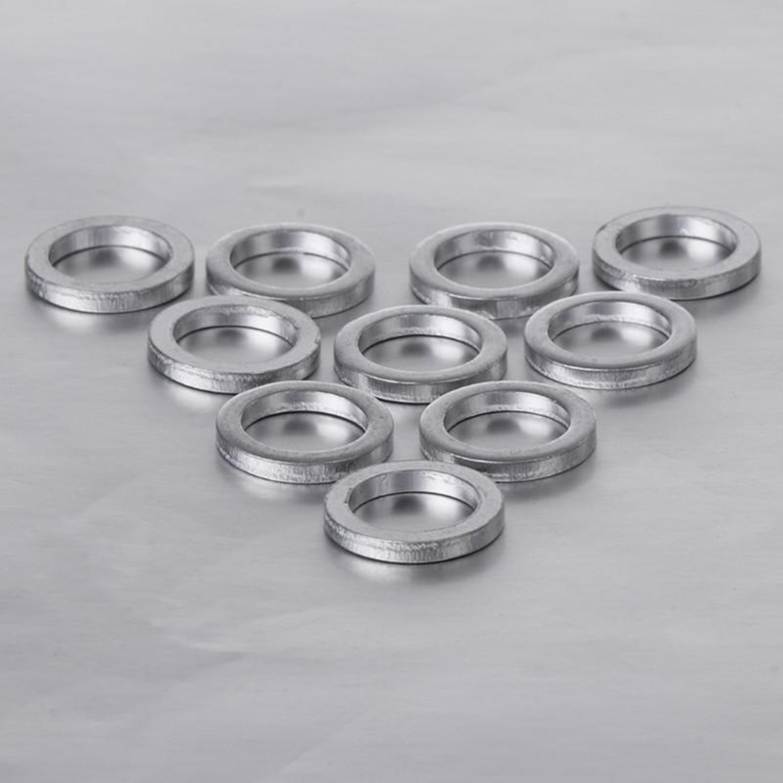 10 x Chainring Bolt Screws 1mm Silver Aluminum Spacer Shim For Bicycle