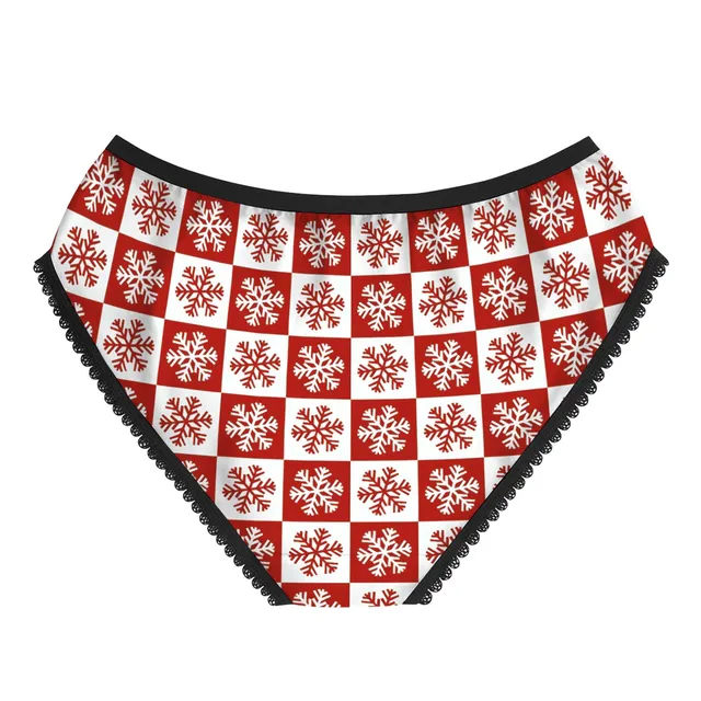 Women Christmas Santa Claus Snowman Print Briefs Underwear Low Waist Lace  Trim Panties Underwear Sexy Knicker Lingerie Underpant - AliExpress