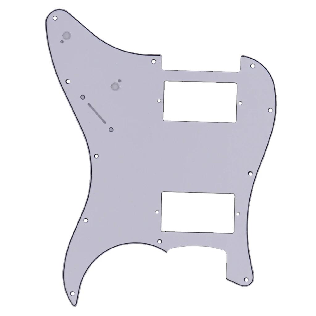 11 Hole HH PVC Guitar Pickguard Scratch Plate for ST SQ White