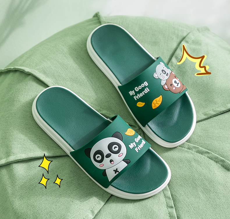 Cool Slippers Couple Male Outside Wear a Pair of Thick Soles Slippers Ins Antiskid Household Household Cute Summer Indoor Female