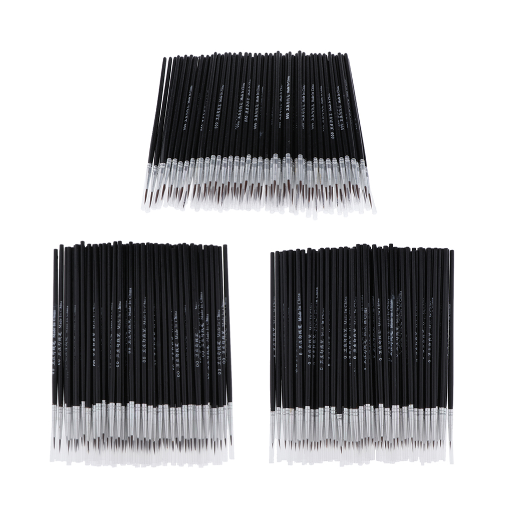 100Pcs Fine Point Tip Nylon Hair Drawing Hook Line Pen Artist Paint Brush