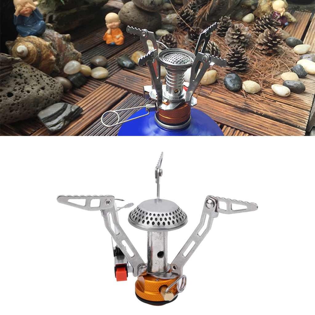 3000W 120g Mini Foldable Pocket Stoves Backpacking Portable Oven Split Stove