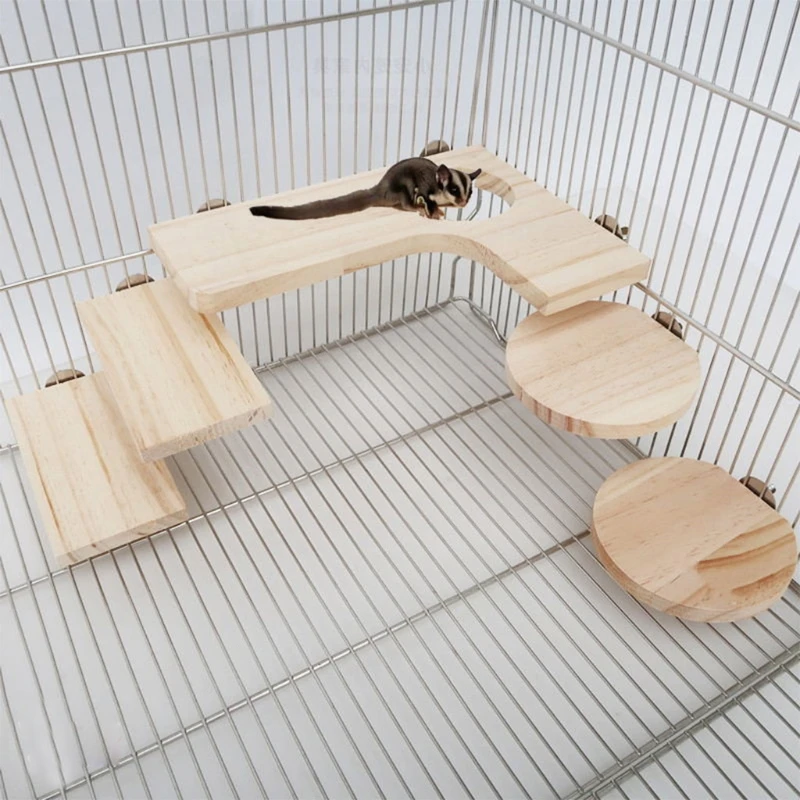 plataforma rato atividade playground chinchila gaiola acessórios com arruelas para aves