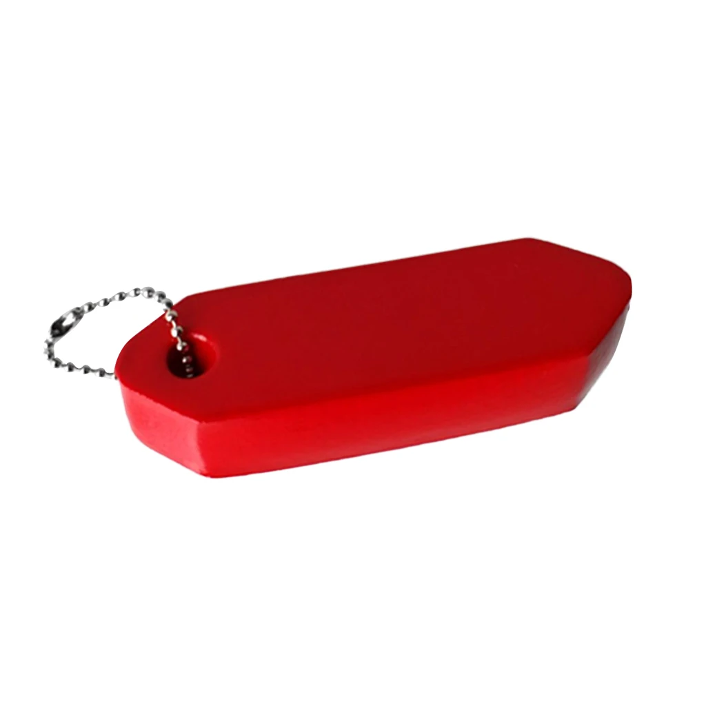 High Visibility Vinyl Coated Foam Tube Floating Keychain Water Buoyant Key Ring Boat Marine Sailing Key Float Buoy Red