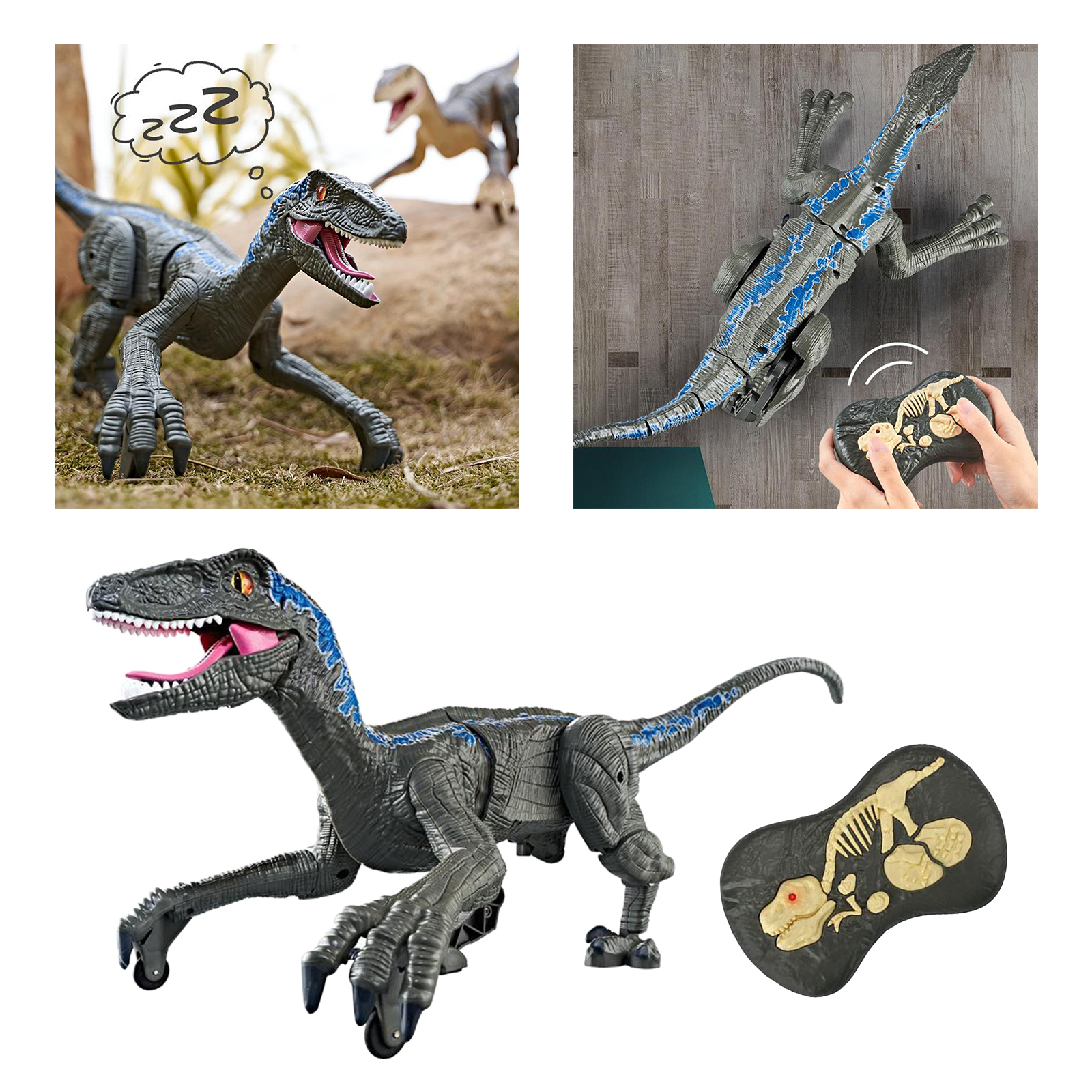 RC Realistic Remote Control Walking Roaring Dinosaur Robot Toy for Kids