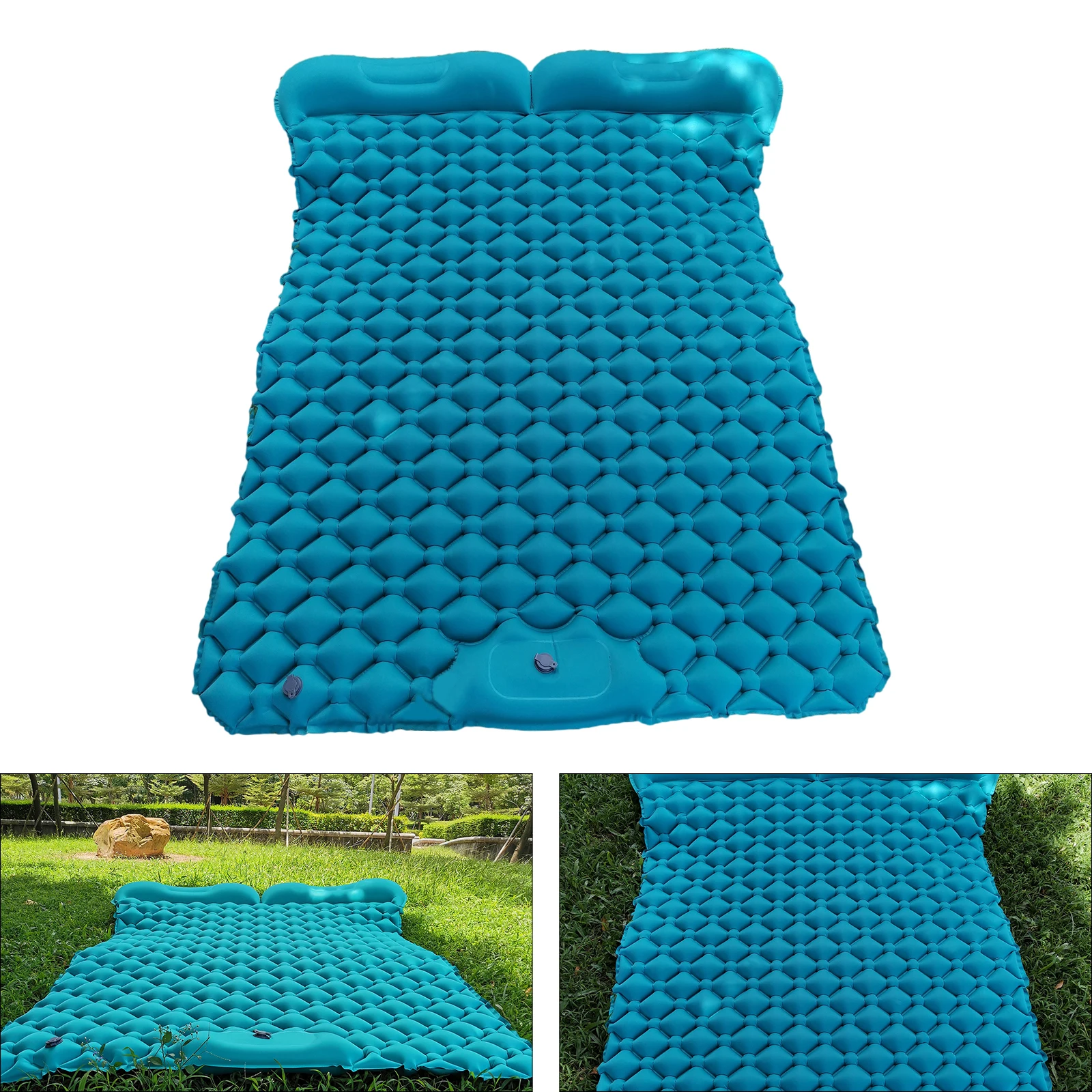 Sleeping Double Pad Inflatable Mat 2 Person Air Bed Cushion Mattress Hiking
