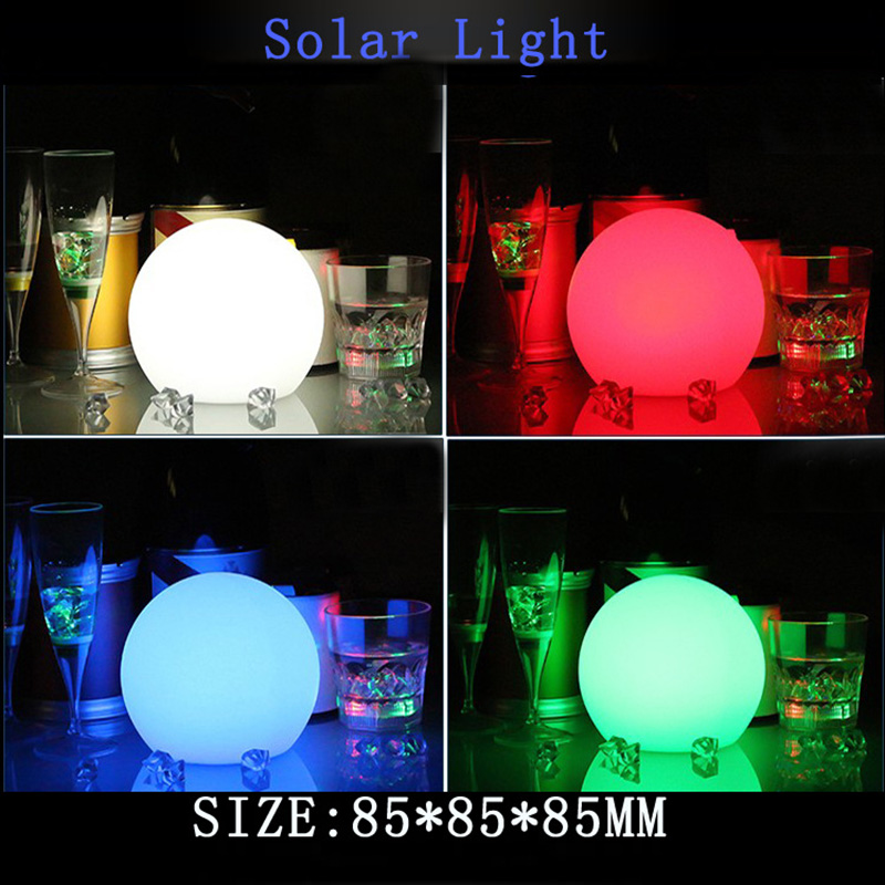 Mudança de Cor Venda Quente Energia Solar Bola Lâmpada - Constante Rgb Luz Recarregável Piscina Jardim Decoração Dropshipping Led 10 Luzes e Iluminação