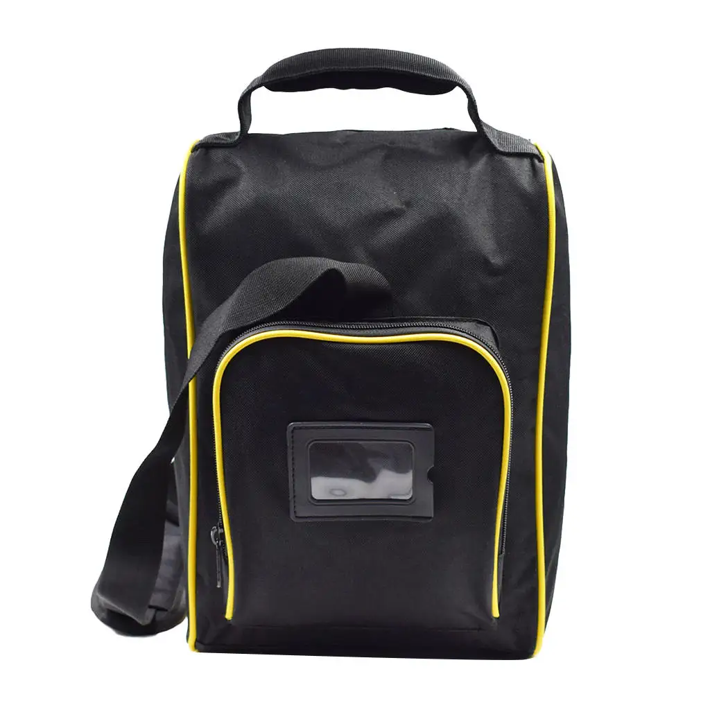 Durable Sport Travel Shoulder Strap Snowboard Ski Boot Bag Yellow Piping Luggage Bag 37 x 24 x 36cm