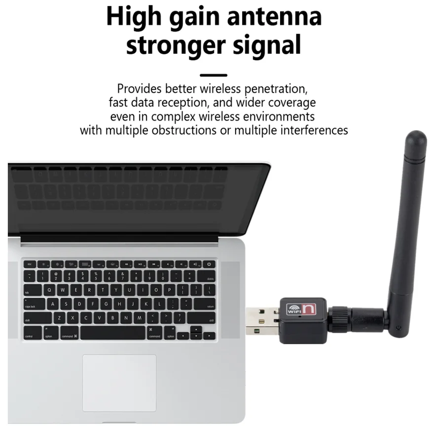 wifi card for pc Grwibeou USB 2.0 150Mbps WiFi Wireless Network Card 802.11 b/g/n LAN Adapter with 2db Antenna for Laptop PC Mini Wifi Dongl best wifi adapter for pc