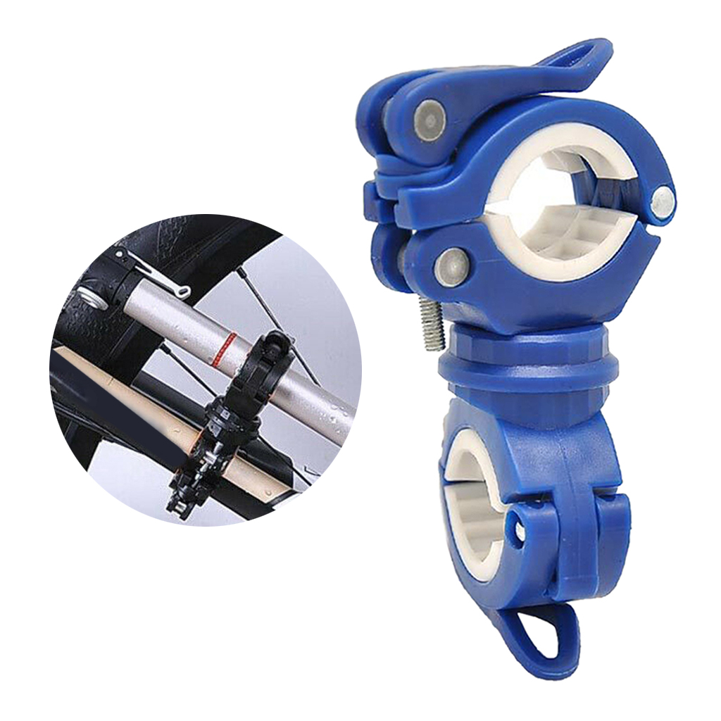 360° Rotation Bicycle Flashlight Mount Holder Handlebar Seatpost Cycling Quick Release LED Light Mounting Holder Clip Clamps