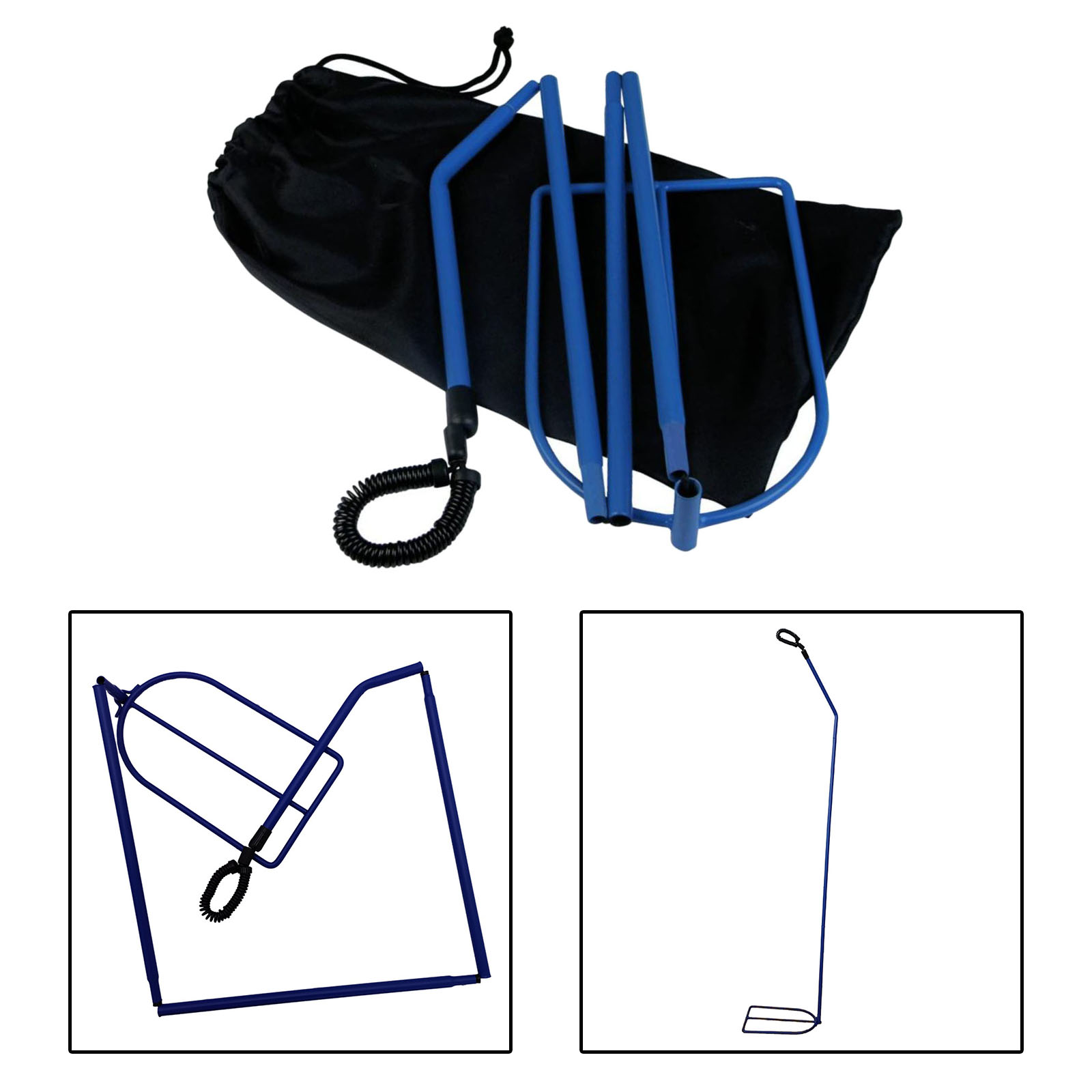 Cpap Hose Tube Holder Eliminate Tangles For Health Healthcare Compact Design Collapsible Portable Blue