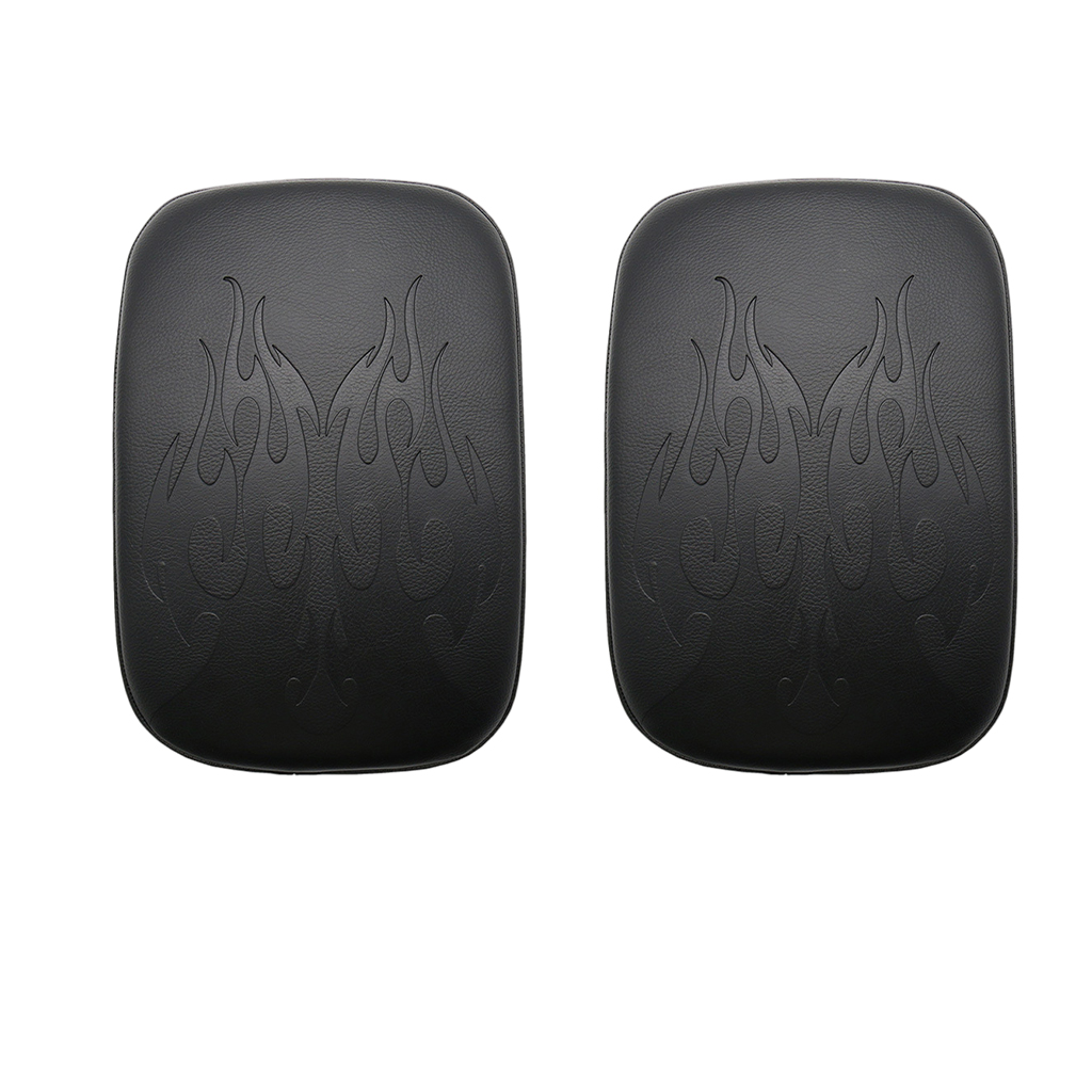 Motorcycle Rear Passenger Seat Cushion Pillion Pad for Harley Cruiser for Chopper for Bobber XL 883 1200 Flame Pattern