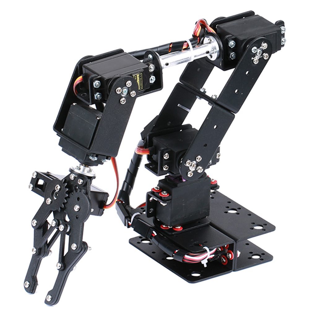 1pc DIY RC Smart Robot 6- Servo Mechanical Arm Kids Learning Toys Kits