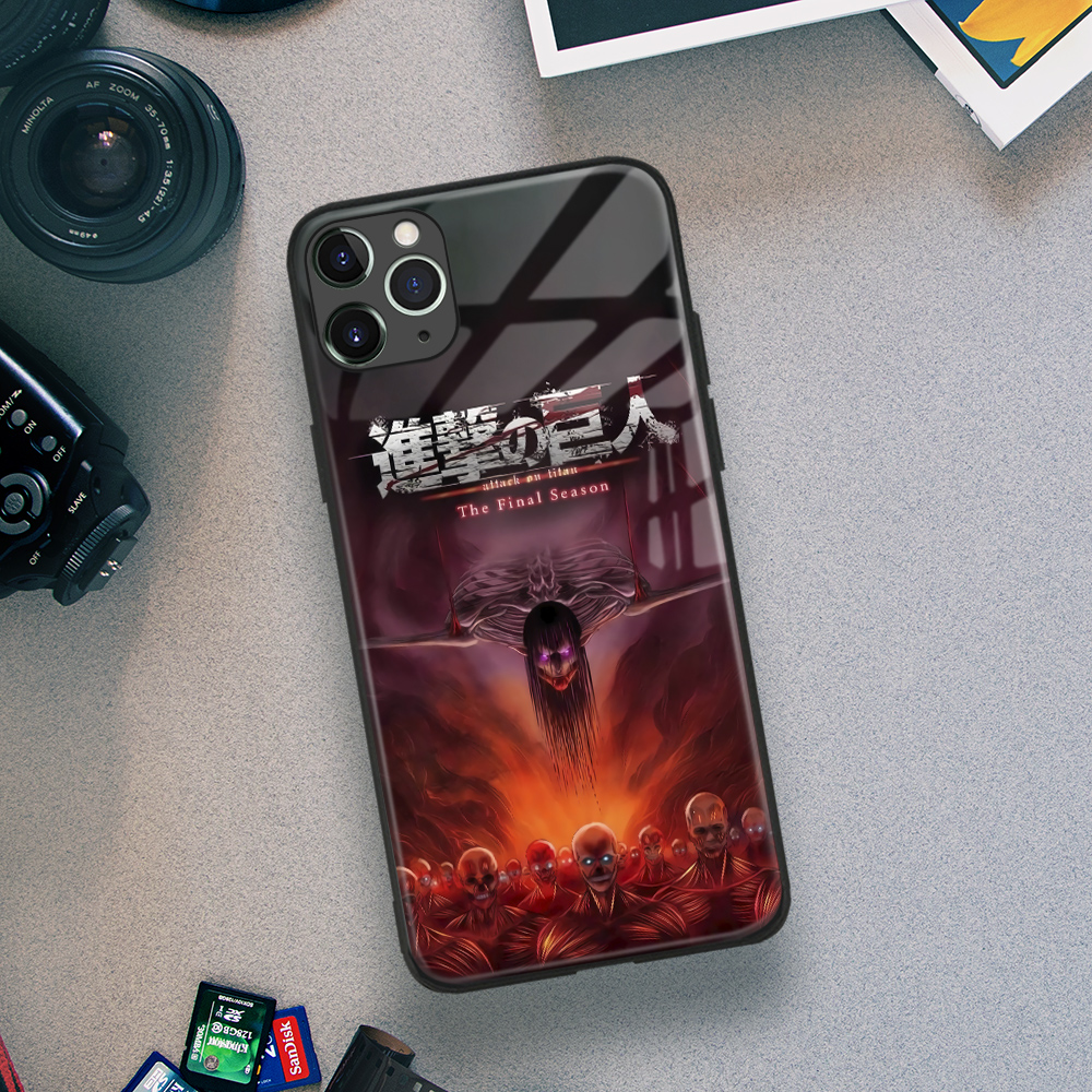 case iphone 13 pro max Shingeki no Kyojin Attack on Titan Anime Phone Cases For iPhone 11 12 13 Mini Pro XS Max X XR 6 7 8 Plus SE Soft TPU Glass Cover apple 13 pro max case