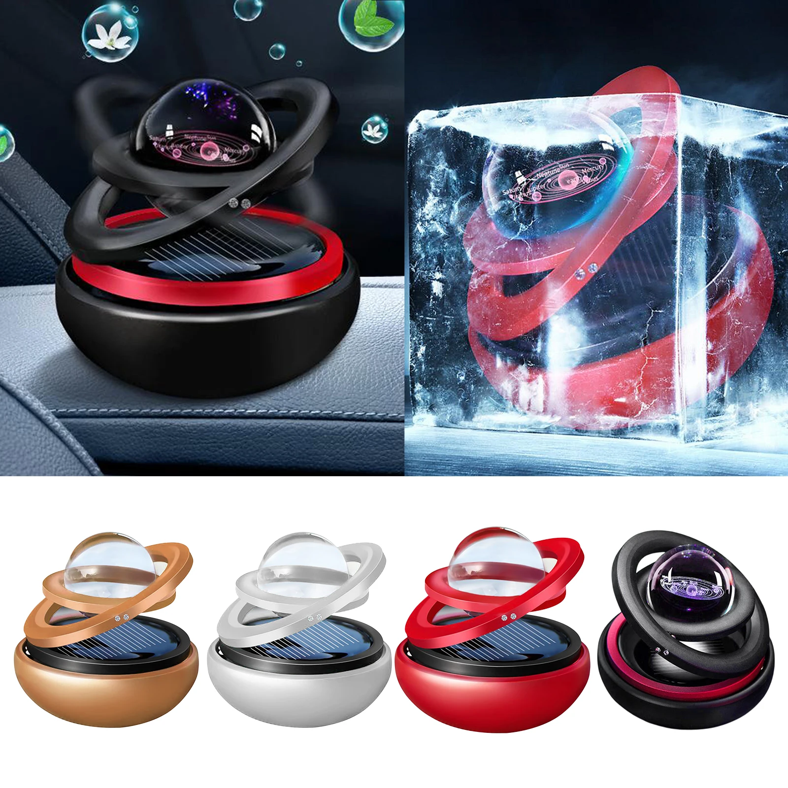 Modern Car Solar Powered Magnetic Rotating Floating Globe Ornament Home Accessories Crafts Modern Car Solar Powered Magnetic Rotating Floating Globe Ornament Home Accessories Crafts