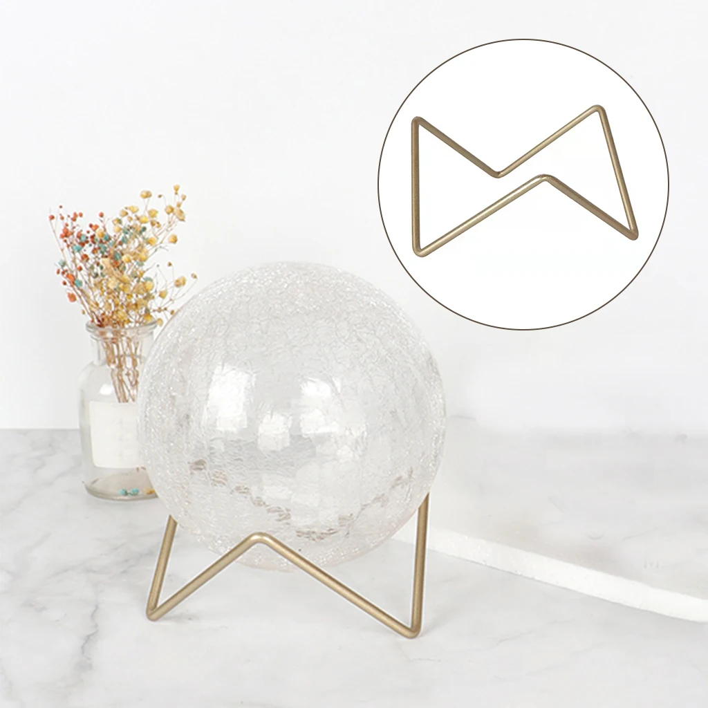 Modern Metal Geometric Display Stand for Crystal Ball Minerals Holder Base