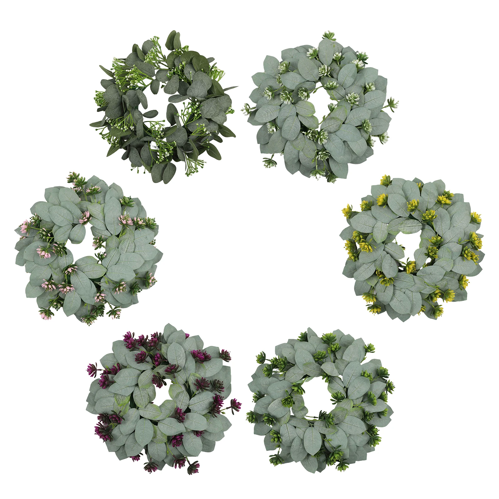 Leaves Eucalyptus Wreath Garland for Front Door ing Wedding Holiday Festival Celebration Decor Ornaments