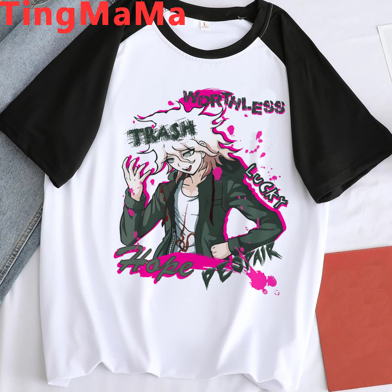 Heißer Danganronpa T Hemd Männer Kawaii Nagito Komaeda Sommer Tops Anime Harajuku T-shirt Cartoon Ouma Kokichi Graphic Tees Männlich – Detail 5