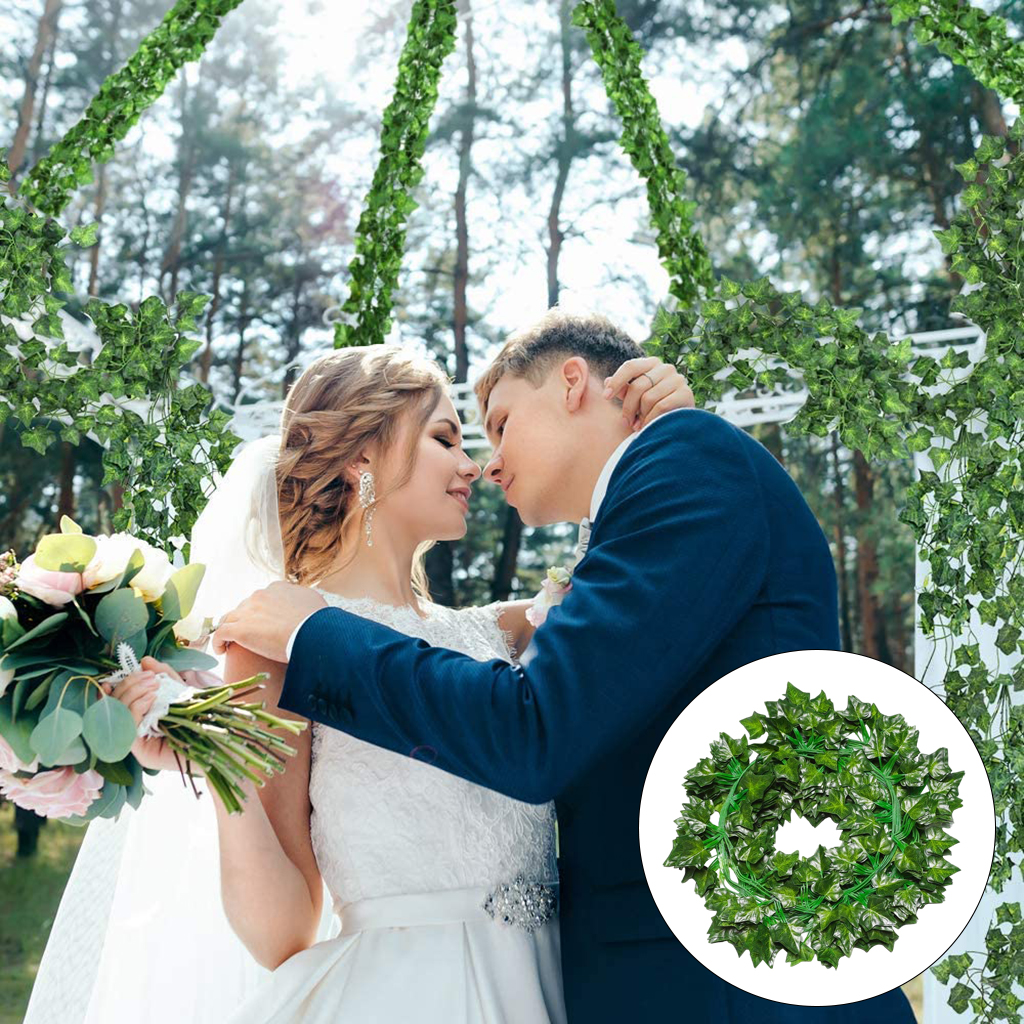 12 Strands 86.4 Feet Artificial Ivy Leaves Vines Garland Greenery Decoration