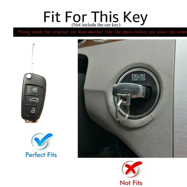 Zink-legierung Auto Schlüssel Fall Abdeckung Halter Kette Für Audi A1 A3 A4  A6 A7 A8 TT Q5 Q7 - AliExpress